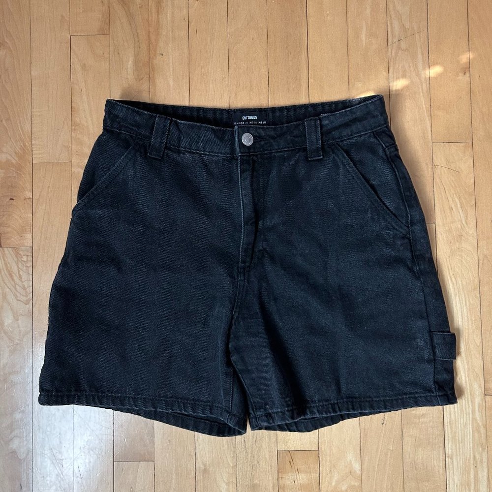Carpenter High Waisted Denim Shorts
